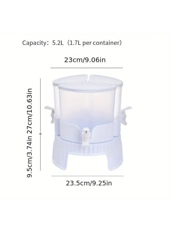 5 2L Heavy Duty Rotary Drink Dispenser With 3 Compartments For Parties And Kitchen - Image 2